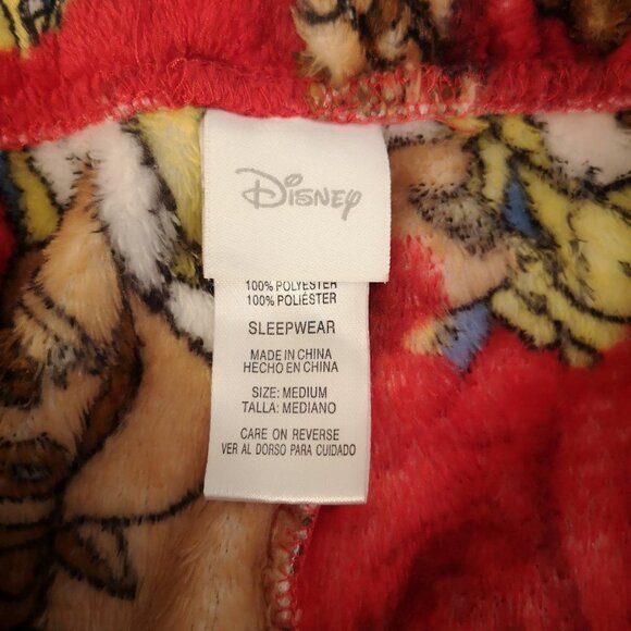 Disney Youth's Size Medium Red w/ Multi Colors Beauty & the Beast Sleep Pants - Picture 7 of 9